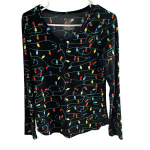 No Boundaries long sleeve shirt holiday lights soft & festive